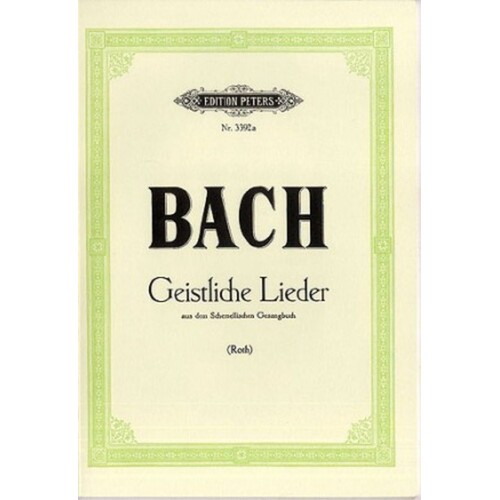 Bach - 25 Sacred Songs Voice/Piano German (Softcover Book)