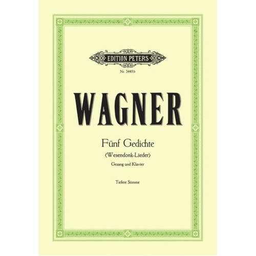 Wesendonck Lieder 5 Low Eng/Ger (Softcover Book)