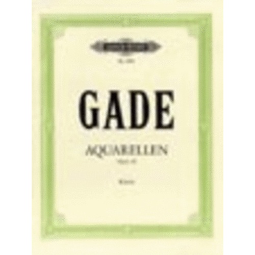 Gade - Aquarelles Op 19 For Piano (Softcover Book)