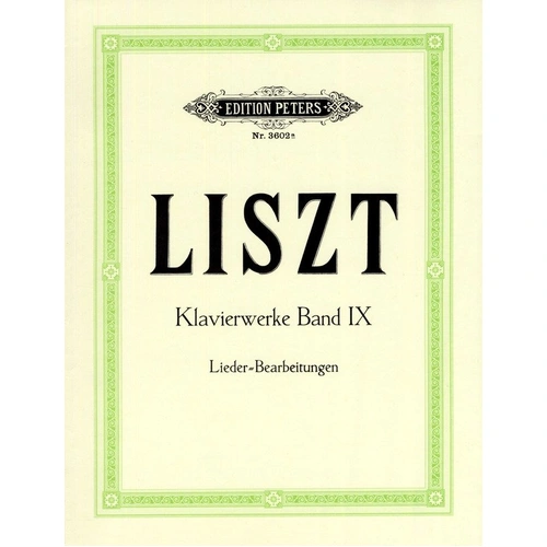 Liszt - Piano Works Vol 9 Song Transcriptions for Solo Piano, Edition Peters, 1 Page