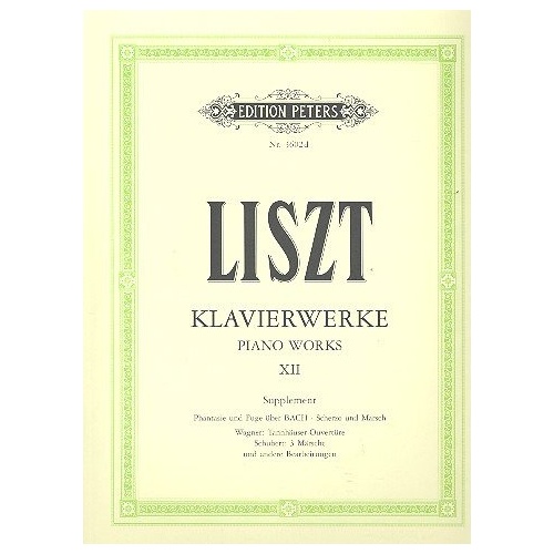Piano Works Vol. 12 by Franz Liszt, Edition Peters, Piano Solo, 1 Page