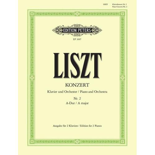 Liszt - Concerto No 2 A Maj 2Piano 4Hnd (Softcover Book)