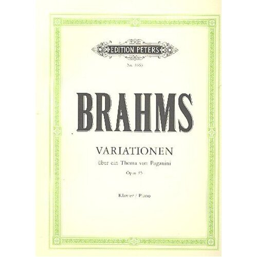 Variations On A Theme Of Paganini Op 35 Comp (Softcover Book)