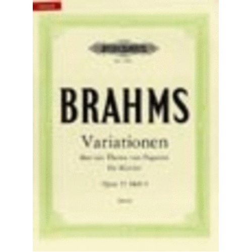 Brahms - Variations On A Theme Of Paganini Op 35 Vol 1 (Softcover Book)