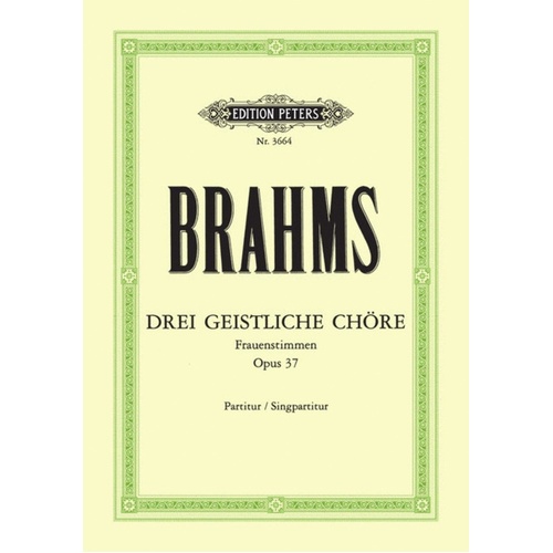 Sacred Choruses 3 Op 37 Latin (Softcover Book)