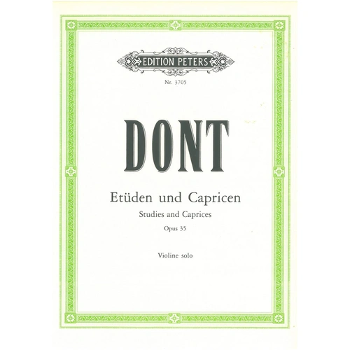 Dont Etudes and Caprices Op. 35 for Violin - 24 Exercises for Double-Stops, Grade 8