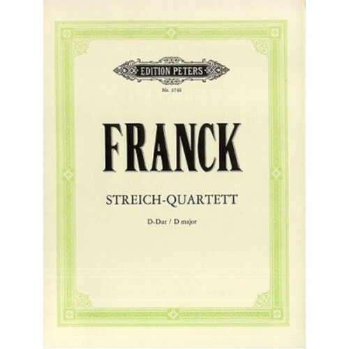 Franck - String Quartet D Major Parts (Set Of Parts) Book