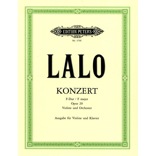 Lalo - Concerto No. 1 Op. 20 for Violin and Piano