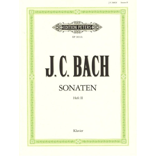 Bach JC - Sonatas Op 5 Nos 3, 4, 6; Op 17 Nos 3, 6 for Piano Solo, Edition Peters