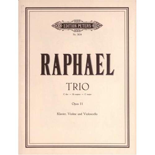 Raphael - Piano Trio C Major Op 11 Parts (Music Score/Parts) Book