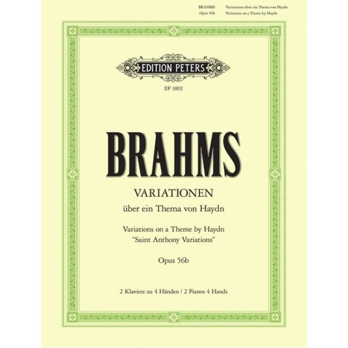 Brahms - Variations on a Theme of Haydn Op. 56B for 2 Pianos 4 Hands