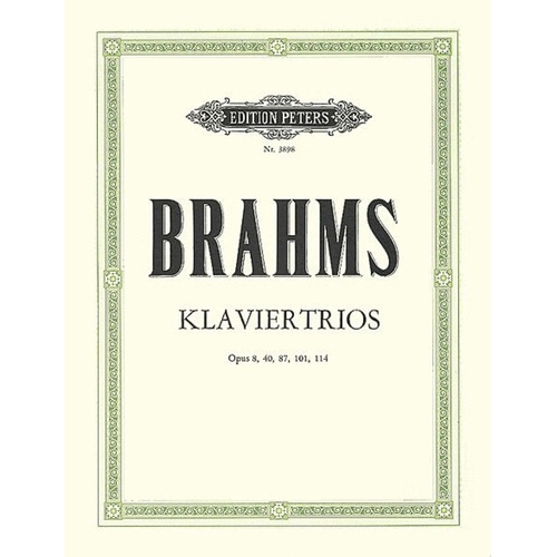 Brahms - Piano Trios Op 8 40 87 101 114 Violin/Vc/Piano (Music Score/Parts) Book