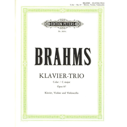 Brahms Piano Trio No. 3 in C Op. 87 - Edition Peters
