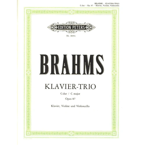 Brahms Piano Trio No. 3 in C Op. 87 - Edition Peters, Piano, Cello, Violin, 1 Page