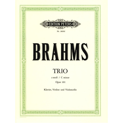 Brahms Piano Trio No 4 in C Minor Op 101 - Edition Peters