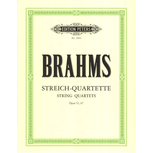 Brahms Complete String Quartets - Edition Peters
