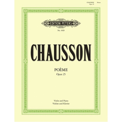 Poeme Op 25 Violin Piano (Softcover Book)