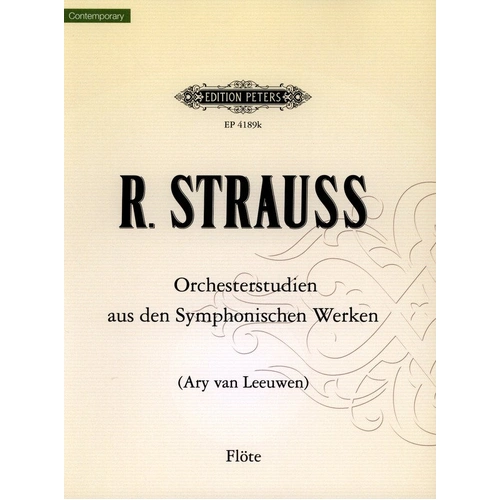 Orchestral Studies for Flute by Richard Strauss - Edition Peters, 1 Page
