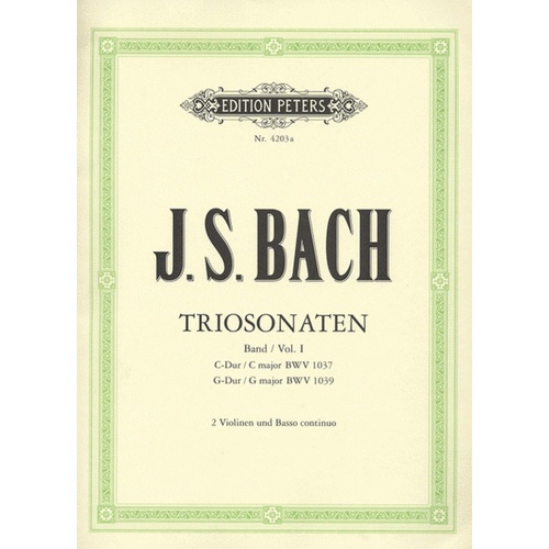 Trio Sonatas Book 1 Bwv 1037 1039 Flute/Violin/Piano (Music Score/Parts) Book