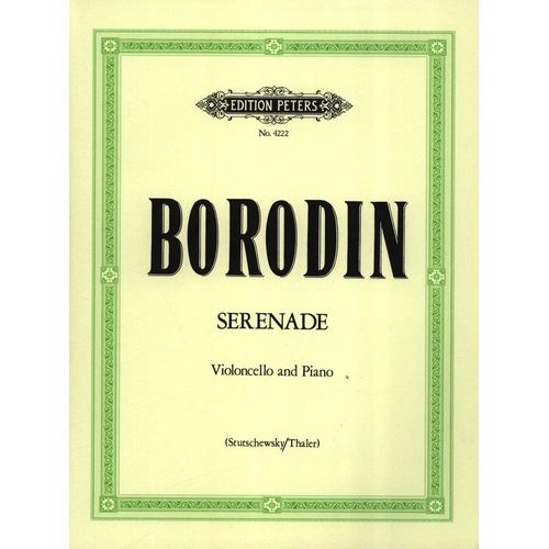 Serenade G for Cello by Alexander Borodin, Edition Peters, 1 Page