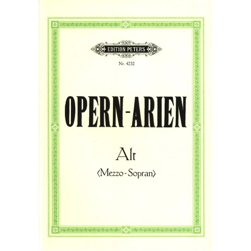 Opera Arias for Contralto/Mezzo-Soprano by Edition Peters, Vocal Music, Voice, 1 Page