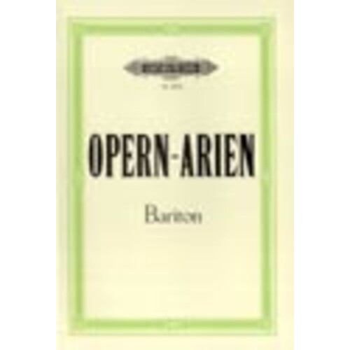 Opera Arias For Baritone (Softcover Book)