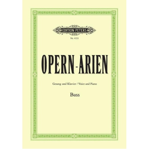 Opera Arias for Bass - Edition Peters