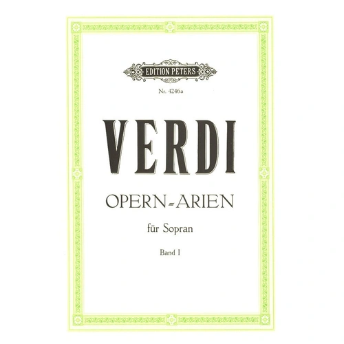 Verdi - 30 Soprano Arias Vol 1 for Voice, Edition Peters