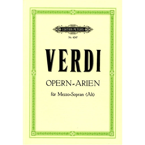 Verdi - 7 Mezzo-Soprano Arias for Voice, Edition Peters, 1 Page
