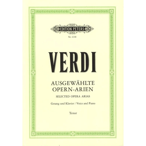 Verdi - 23 Tenor Arias for Voice, Edition Peters, 1 Page