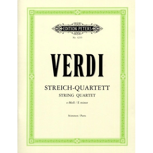 Verdi String Quartet in E Minor for 2 Violins, Viola, and Cello - Edition Peters