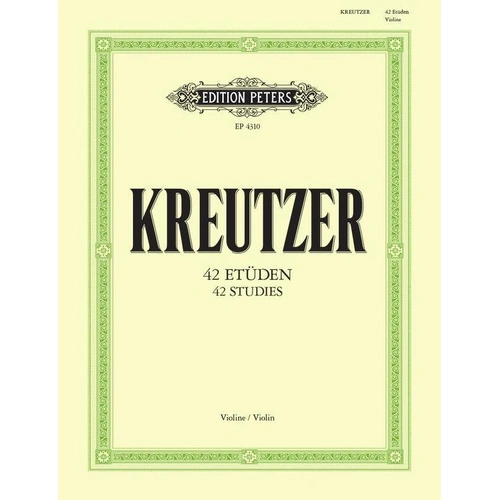 Kreutzer 42 Etudes or Caprices for Violin by Edition Peters, 81 Pages