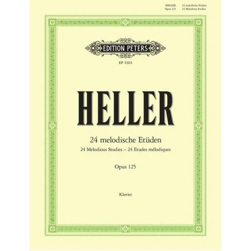 Heller 24 Melodious Studies Op. 125 for Piano Solo, Edition Peters