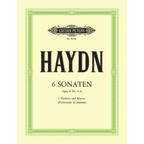 Haydn - 6 Trio Sonatas Op. 8 Vol. 2 for 2 Violins and Piano