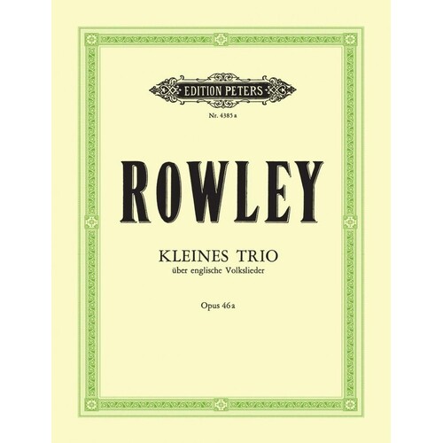 Rowley - Trio On English Tunes Piano Trio (Music Score/Parts) Book