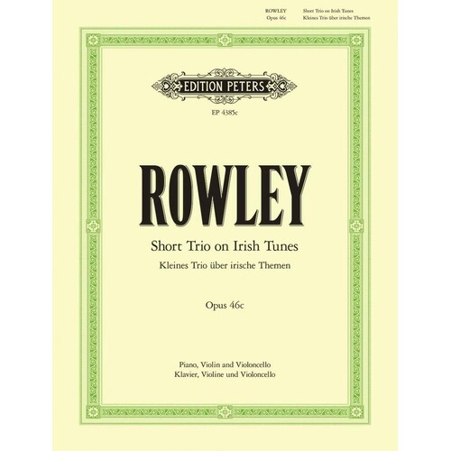 Rowley - Short Trio On Irish Tunes Piano Trio (Music Score/Parts) Book
