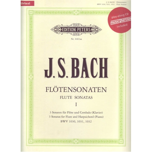 Bach - Flute Sonatas Vol 1 BWV 1030-1032 for Flute/Piano, Urtext Edition, Edition Peters