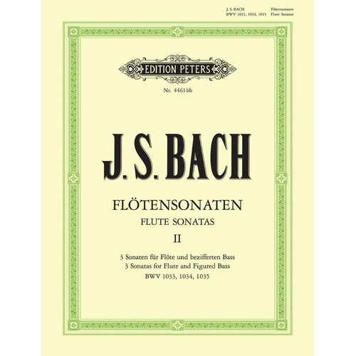 Bach - Flute Sonatas Vol 2 Bwv 1033-1035 Flute/Piano (Softcover Book)