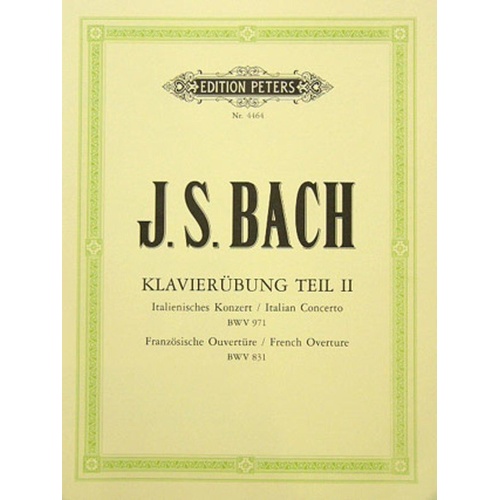 Piano Works Vol. 2 Urtext by Johann Sebastian Bach, Edition Peters, Piano Solo