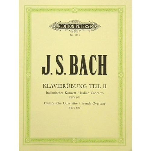 Piano Works Vol. 2 by Johann Sebastian Bach, Urtext Edition, Piano Solo, Edition Peters
