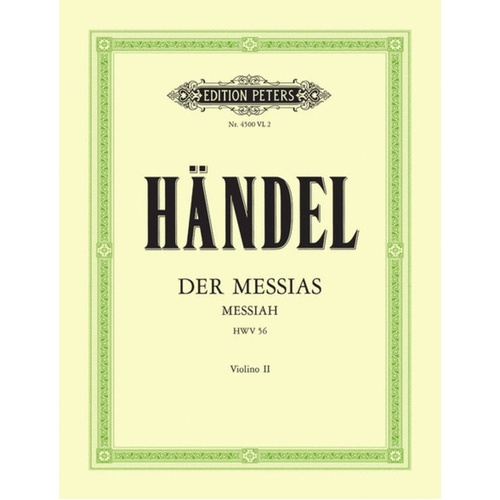 Handel - Messiah Hwv 56 Violin 2 Part (Part) Book