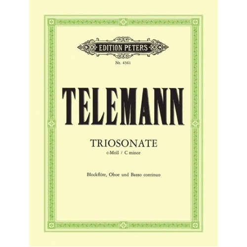 Telemann Trio Sonata in C Minor for Flute, Violin, and Piano