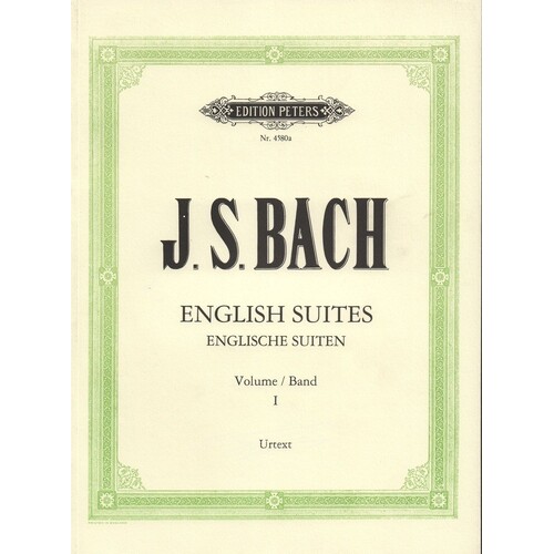 English Suites Book 1 Bwv 806 - 808 Urtext (Softcover Book)