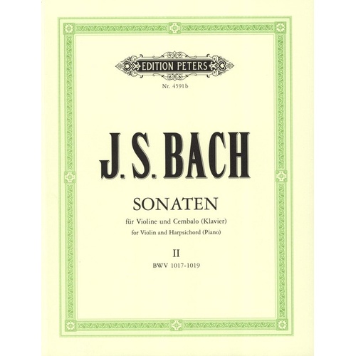 Bach - 6 Sonatas Vol 2 BWV 1017-1019 for Violin/Piano