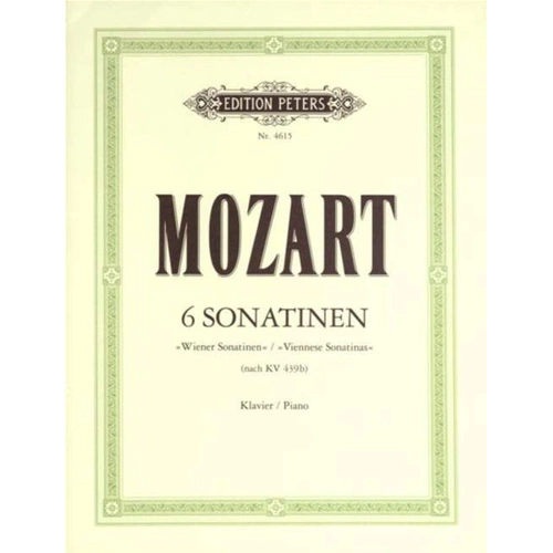 Mozart - 6 Viennese Sonatinas for Piano, Edited by Volger, Published by Edition Peters