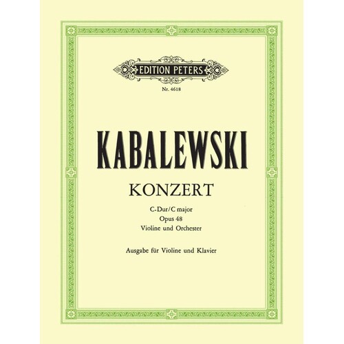 Kabalevsky - Concerto In C Op 48 Violin/Piano (Softcover Book)