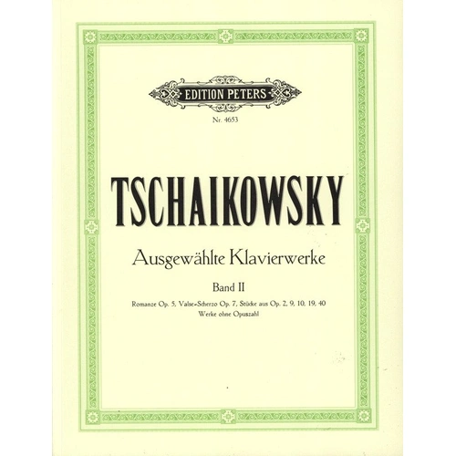 Tchaikovsky Selected Piano Works Vol 2 Ed Weitzmann