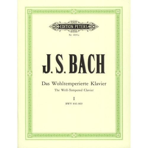 Bach - 48 Preludes and Fugues Vol 1 Urtext, Piano Solo, Edition Peters, BWV 846-869