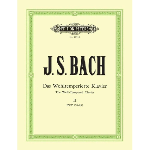 Bach - 48 Preludes and Fugues Vol 2 Urtext Edition Peters Piano Solo