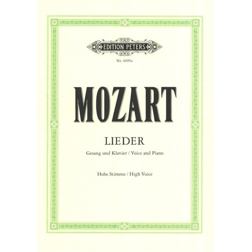 Mozart - 50 Songs High Voice Vocal Score